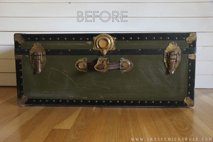 Wooden Coffee Table Chest Vintage Style, Storage Trunk Chest, Cottage Table  Box