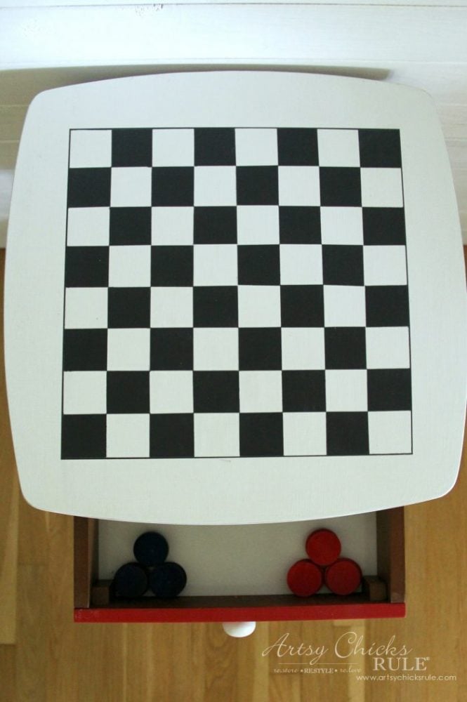 DIY Checkerboard Table ... Patriotic Style artsychicksrule.com