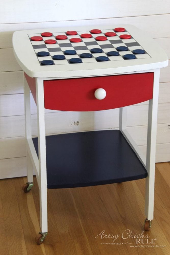 DIY Checkerboard Table ... Patriotic Style artsychicksrule.com