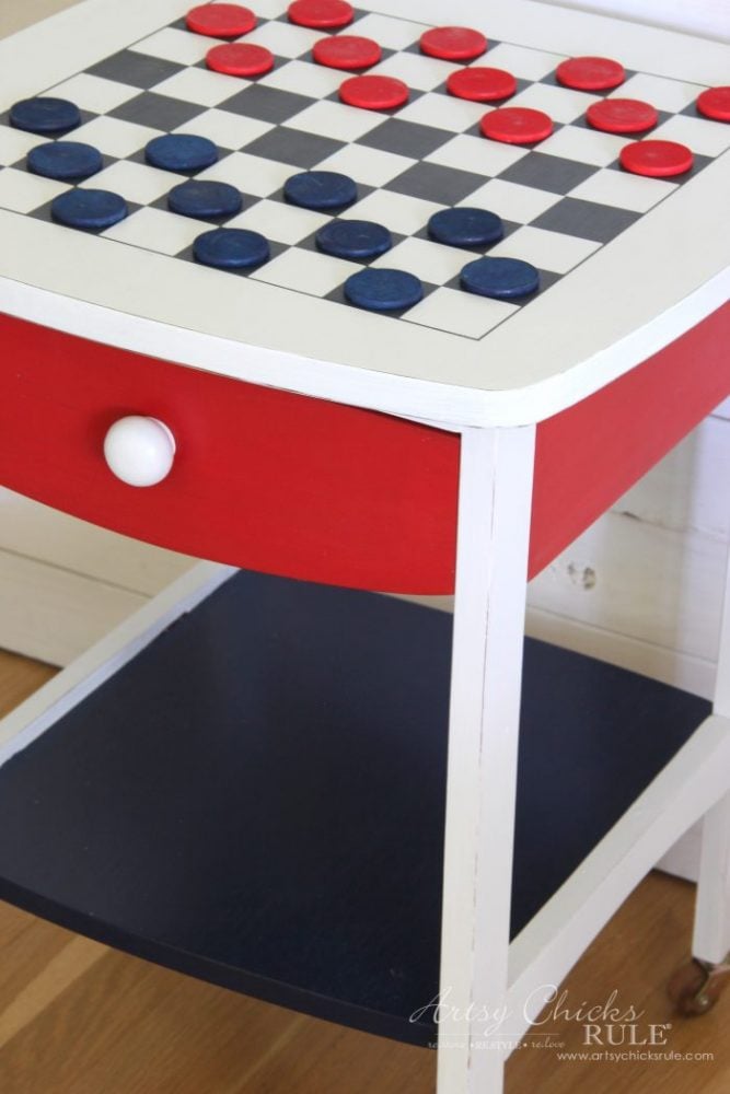 DIY Checkerboard Table ... Patriotic Style artsychicksrule.com