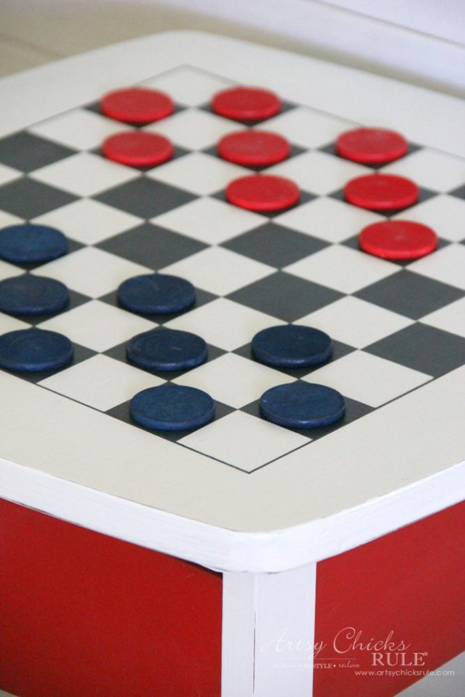 DIY Checkerboard Table ... Patriotic Style artsychicksrule.com