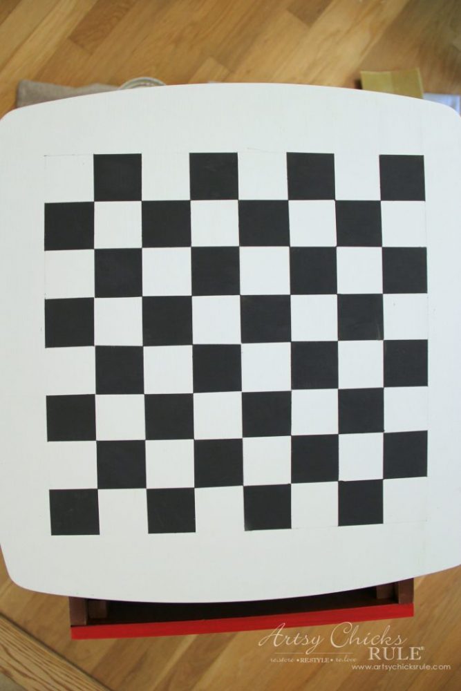 DIY Checkerboard Table ... Patriotic Style artsychicksrule.com