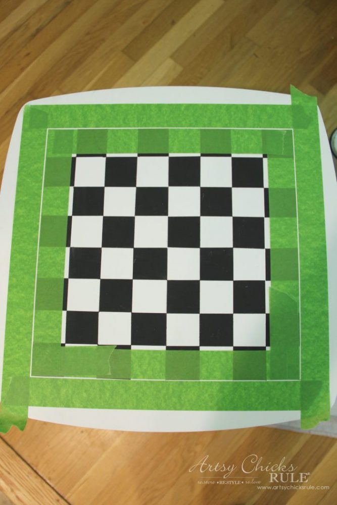 DIY Checkerboard Table ... Patriotic Style artsychicksrule.com