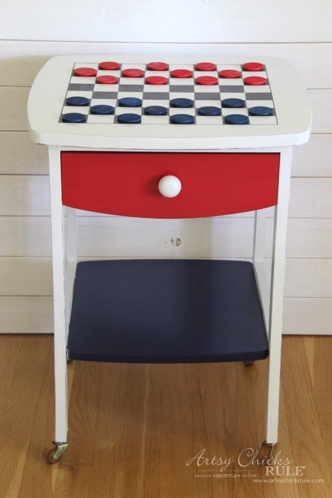 DIY Checkerboard Table ... Patriotic Style artsychicksrule.com