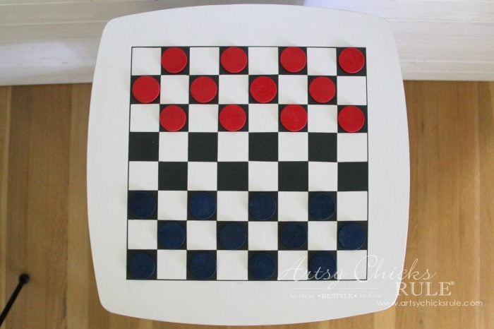 DIY Checkerboard Table ... Patriotic Style artsychicksrule.com