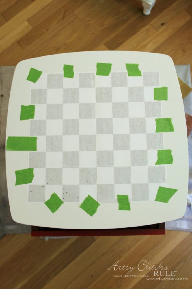 DIY Checkerboard Table ... Patriotic Style artsychicksrule.com