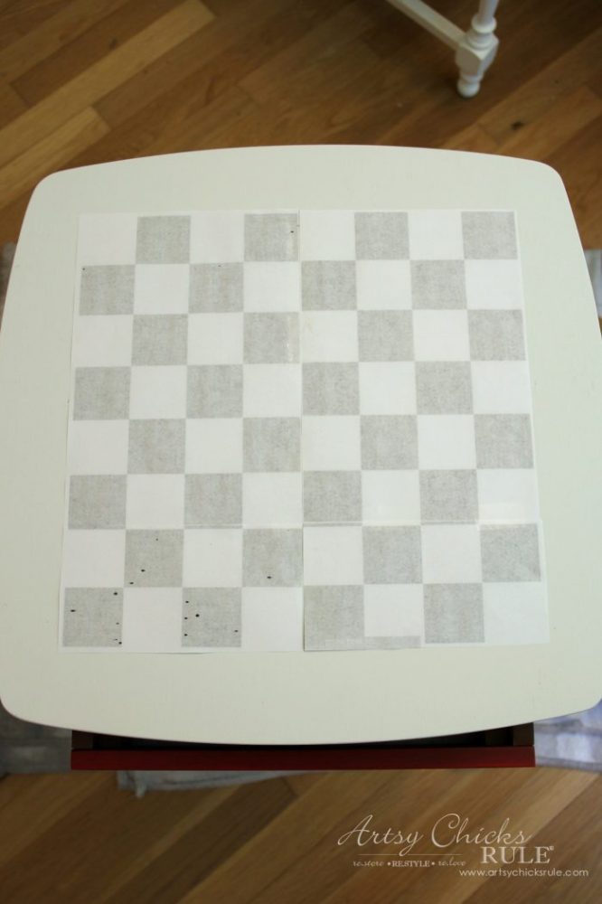 DIY Checkerboard Table ... Patriotic Style artsychicksrule.com