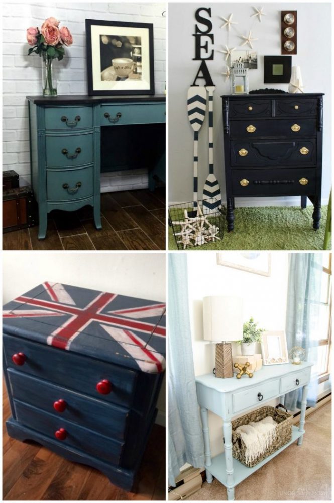 50+ Blue Furniture Makeovers Part 1 artsychicksrule.com