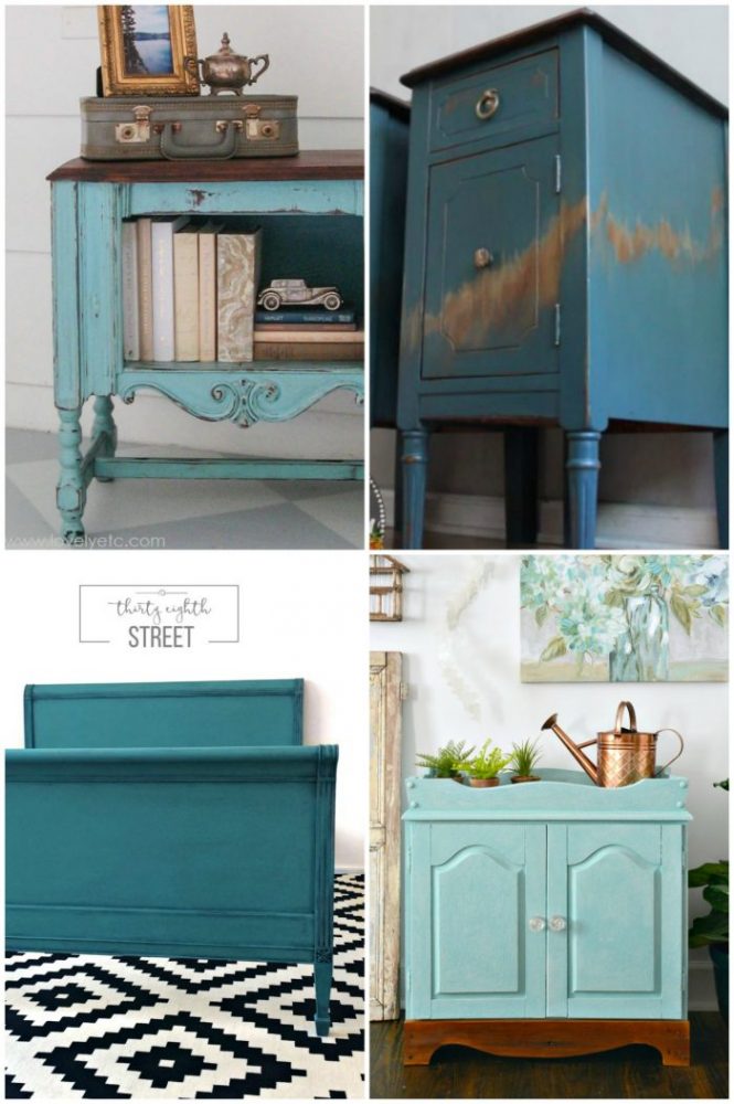 50+ Blue Furniture Makeover Part 2 artsychicksrule.com