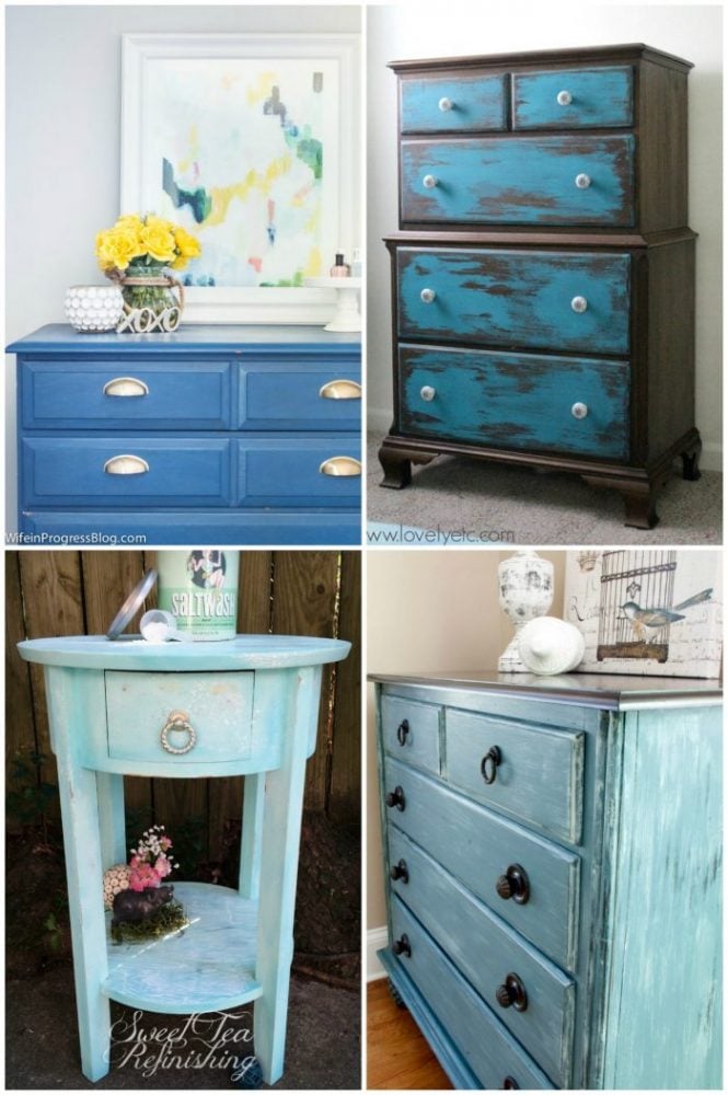 50+ Blue Furniture Makeovers Part 1 artsychicksrule.com