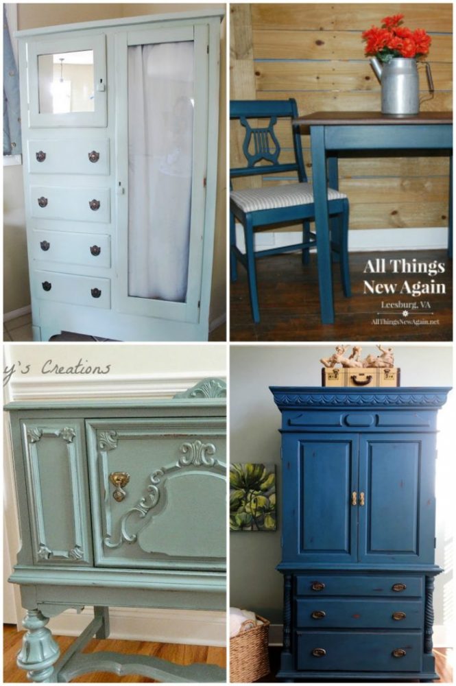 50+ Blue Furniture Makeovers Part 1 artsychicksrule.com