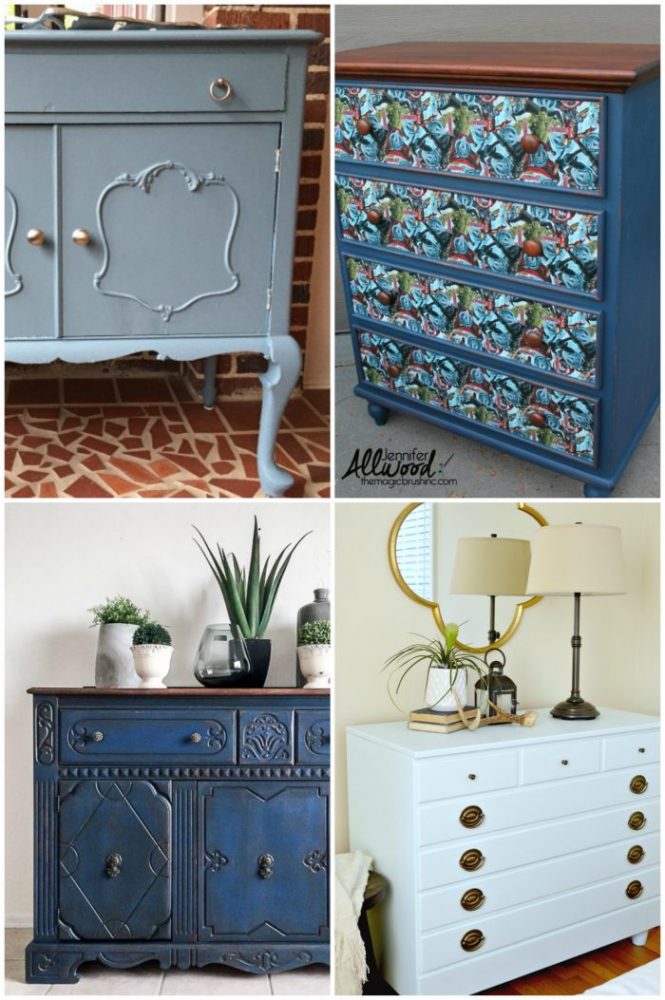 50+ Blue Furniture Makeovers Part 1 artsychicksrule.com