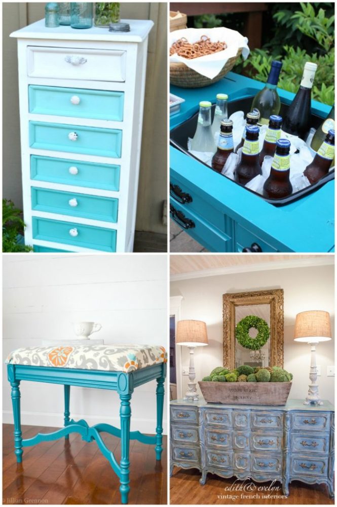 50+ Blue Furniture Makeovers Part 1 artsychicksrule.com