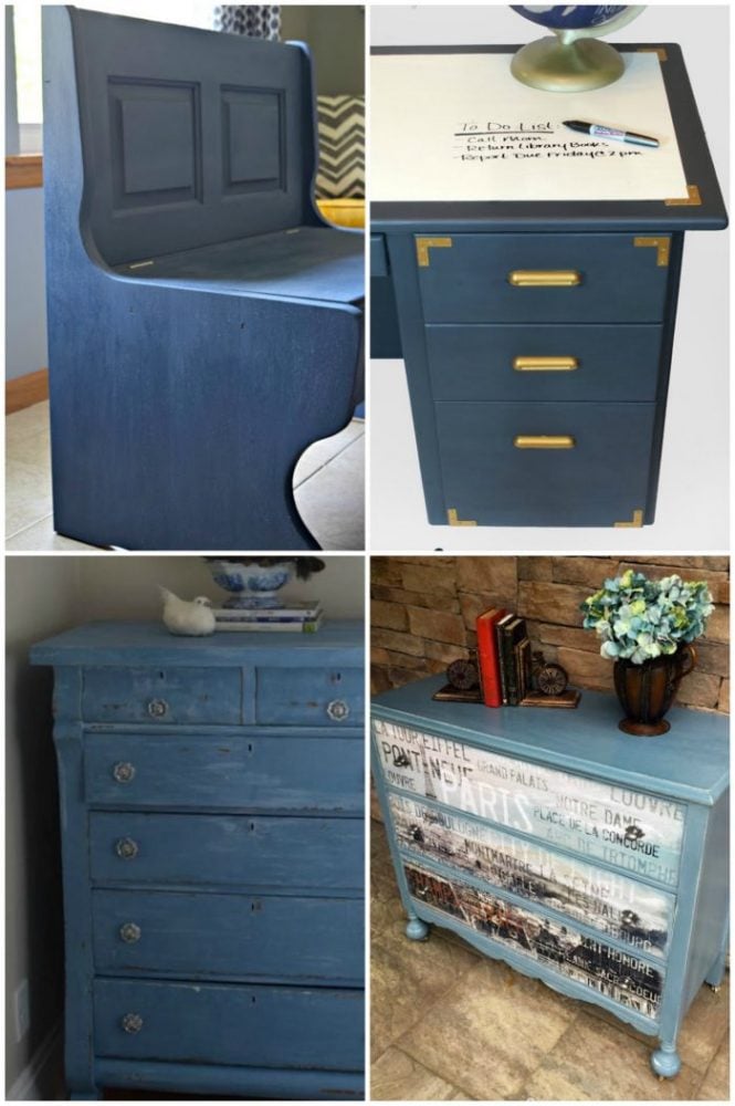 50+ Blue Furniture Makeovers Part 1 artsychicksrule.com