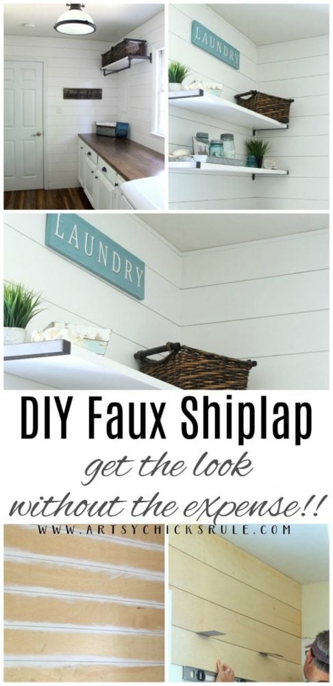 DIY Faux Shiplap - FULL TUTORIAL