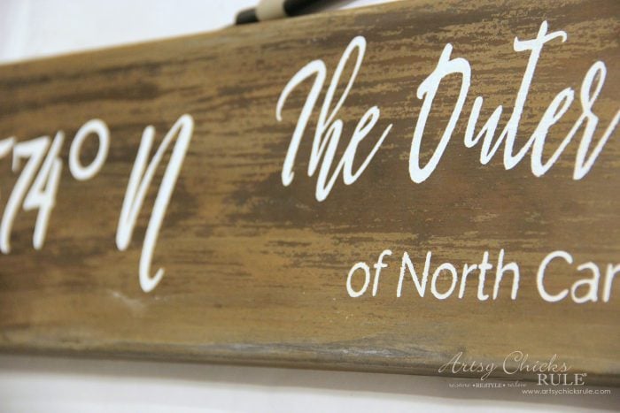 The Outer Banks Longitude Latitude Sign artsychicksrule.com