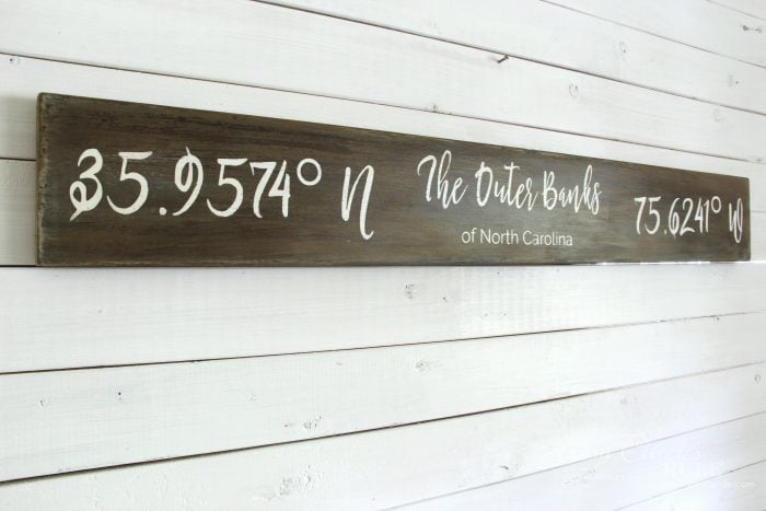 The Outer Banks Longitude Latitude Sign