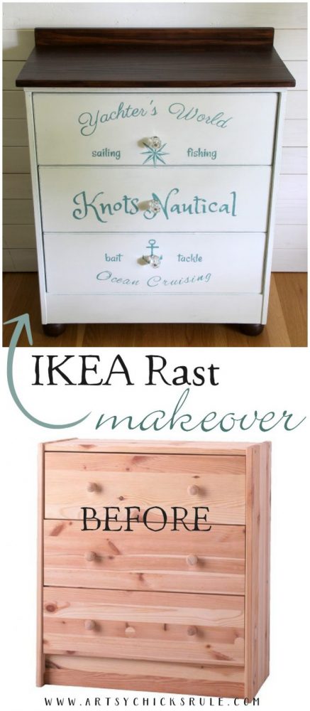 IKEA Rast Makeover (again!!) This time, Nautical Style artsychicksrule.com