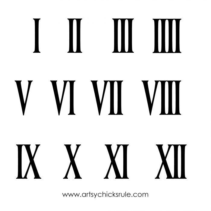 French Country Clock Face Table free Printable To Make Your Own 