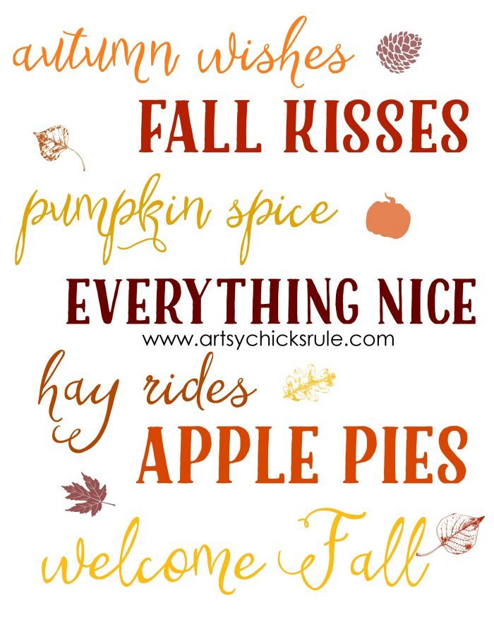 FREE Fall Printables For You!! artsychicksrule.com #freefallprintables #fallprintables