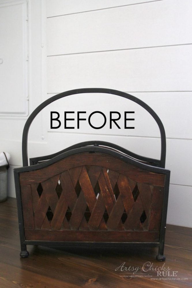 Repurposed Magazine Rack artsychicksrule.com