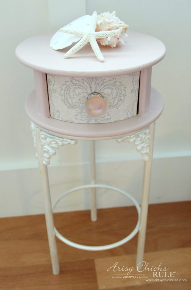 Antoinette Chalk Paint & Tissue Paper Decoupage! artsychicksrule.com #antoinettechalkpaint #chalkpaint #decoupage