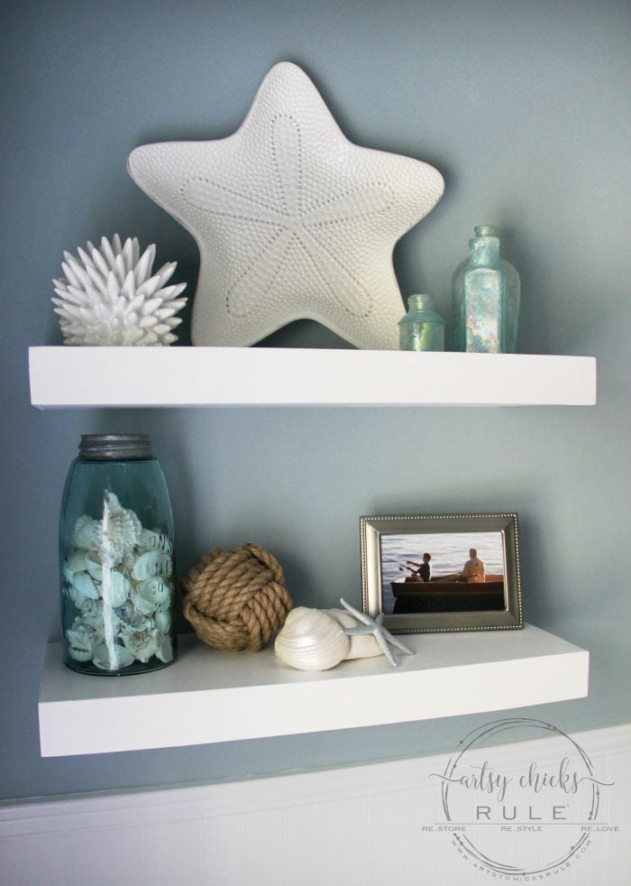 DIY Floating Shelves Tutorial artsychicksrule.com