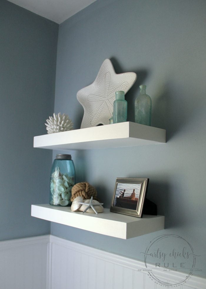 DIY Floating Shelves Tutorial artsychicksrule.com