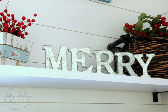 A festive Christmas laundry room!! Lots of coastal touches too! artsychicksrule.com #coastalChristmas #Christmasdecor #Christmaslaundry #laundryroom #holidaydecor #holidayideas