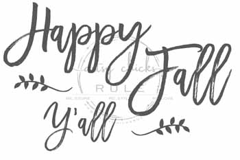 Happy Fall Y'all - artsychicksrule.com #freeprintables #fallpillow #fallsayings #happyfallyall