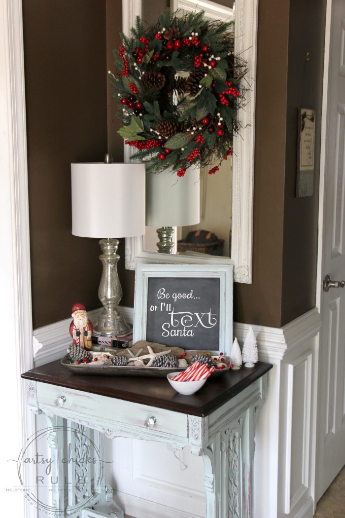 A Festive Christmas Home Tour - Part 1 artsychicksrule.com #festivedecor #holidaydecor #Christmasdecor #holidaydecoratingideas #Christmasdecorideas