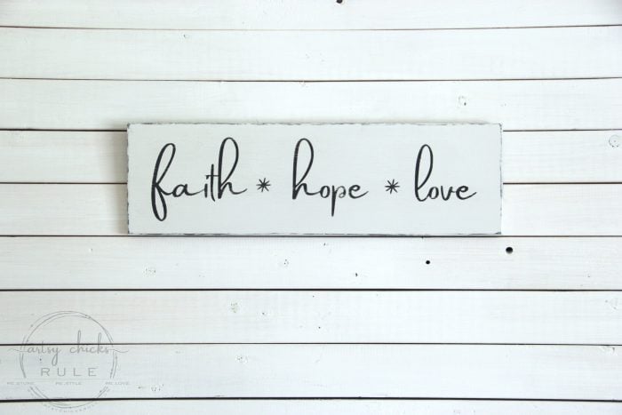 Diy Faith Hope Love Sign And Free Printable Artsy Chicks Rule
