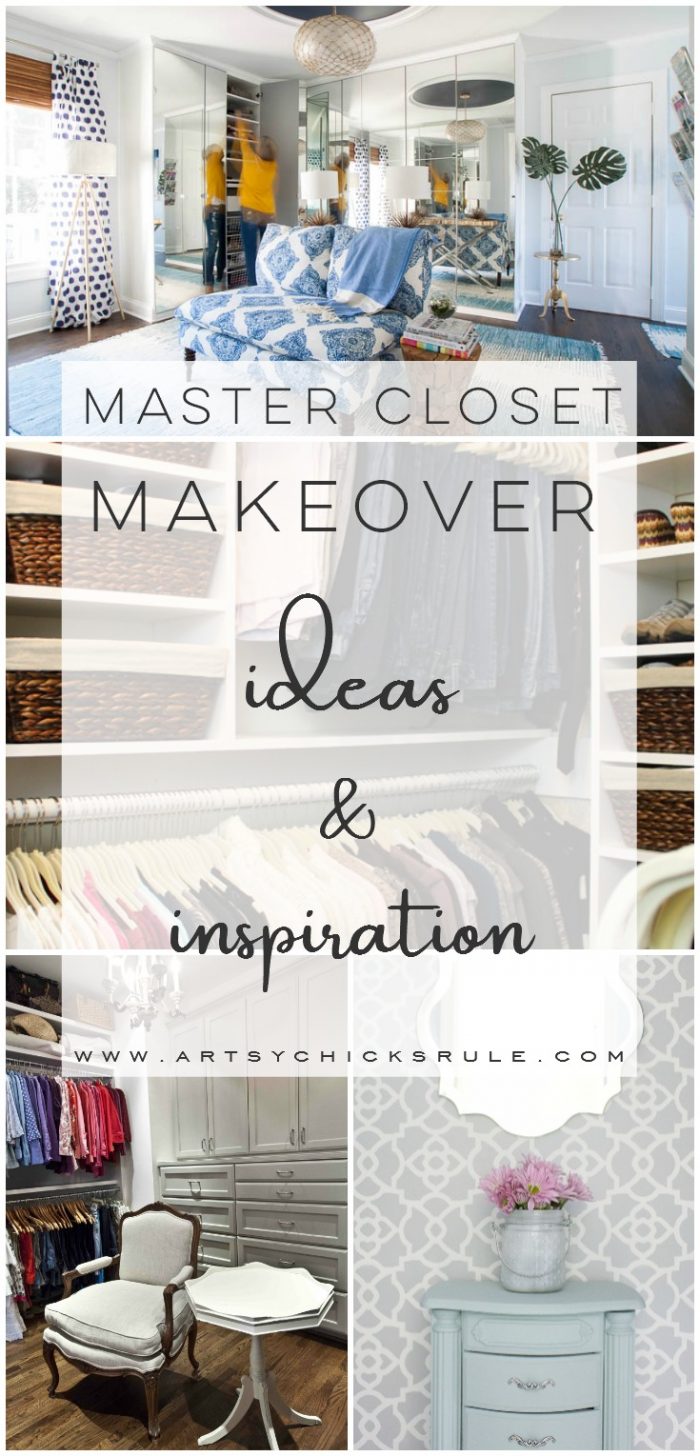 Master Closet Makeover Ideas & Inspiration! Tons of tips on organizing, storage solutions & more! artsychicksrule.com #masterclosetmakeover #masterclosetideas #masterclosetinspiration #mastercloset