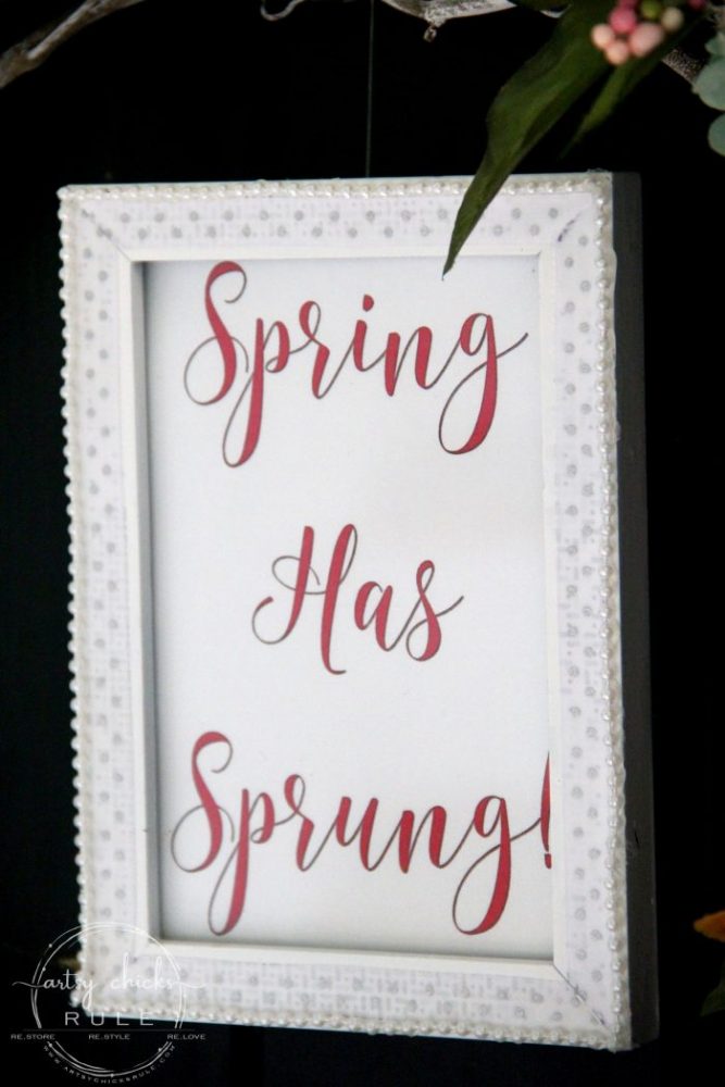 "Spring Has Sprung" SIMPLE Spring Floral Wreath! artsychicksrule.com #springfloralwreath #springwreath #diywreath #springhassprung #springquotes #springdecor