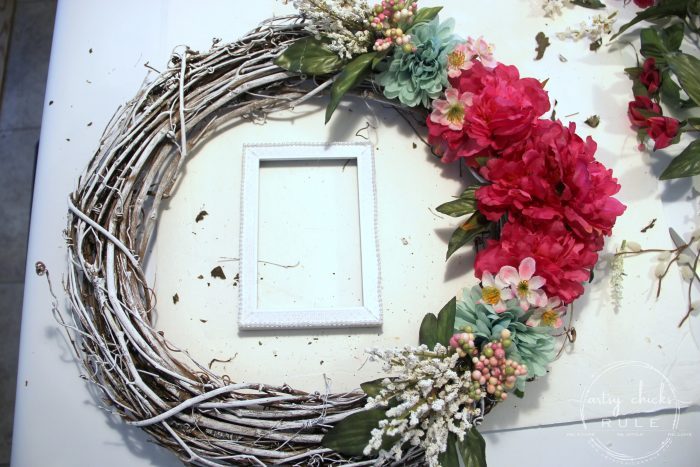 "Spring Has Sprung" SIMPLE Spring Floral Wreath! artsychicksrule.com #springfloralwreath #springwreath #diywreath #springhassprung #springquotes #springdecor