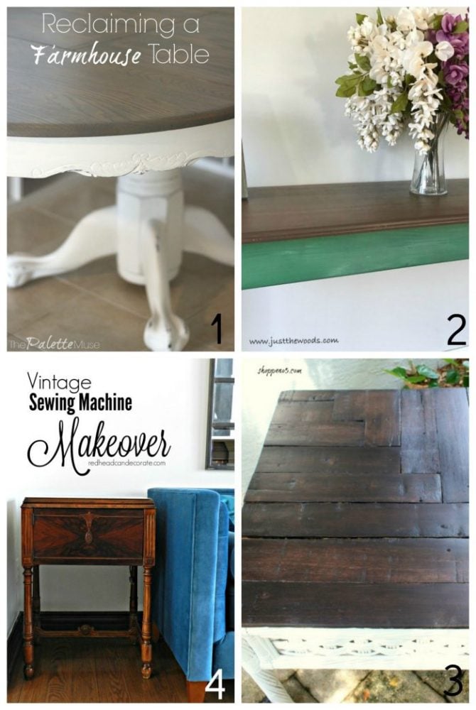 25+ Beautiful Stained Furniture Makeovers! TONS of Inspiration! artsychicksrule.com #stainedfurniture #furnituremakeovers #javagel #antiquewalnut #stainedfinish #furniturestain #furniturerefinished
