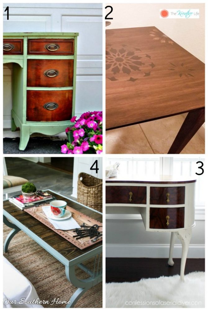 25+ Beautiful Stained Furniture Makeovers! TONS of Inspiration! artsychicksrule.com #stainedfurniture #furnituremakeovers #javagel #antiquewalnut #stainedfinish #furniturestain #furniturerefinished