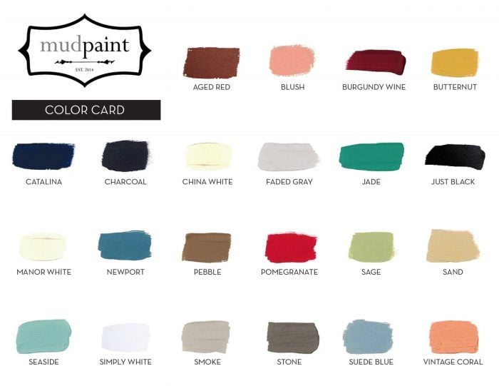 Miss Lillian S Chock Paint Color Chart