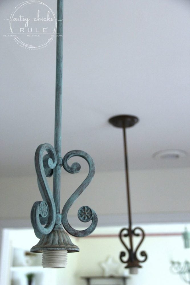 How To Create Faux Patina (SO simple!) Full video tutorial! - artsychicksrule.com #fauxpatina #patinafinish #fauxfinishes #verdigris #createpatina #gilderspaste #chalkpaint