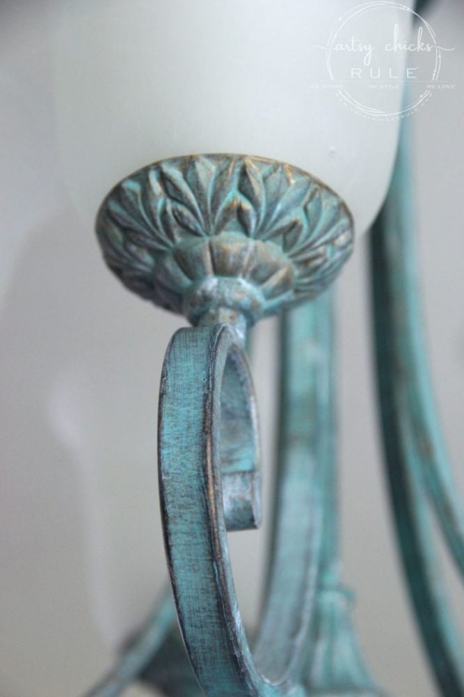 How To Creative Faux Verdigris - SO Simple!! (see the video!) artsychicksrule.com #fauxverdigris #createfauxverdigris #fauxfinishes #gilderspaste #patina 