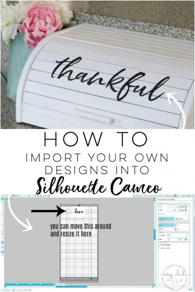 How To Import Your Own Designs Into Silhouette Cameo EASY!!!! artsychicksrule.com #silhouettecameo #silhouetteprojects #silhouettedesigns #signart #wallart #diysigns #howtousesilhouette