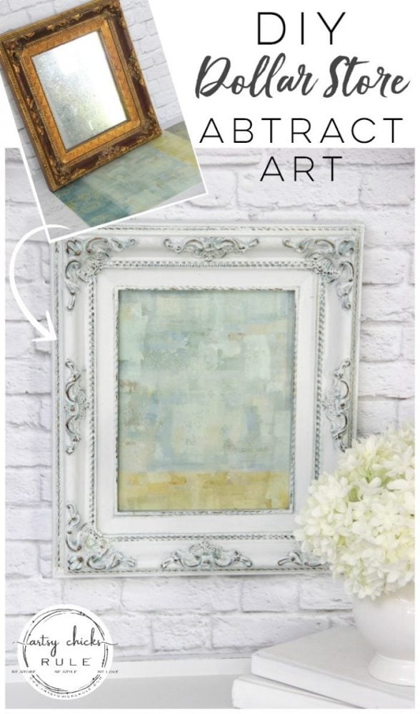 DIY Dollar Store Abstract Art - Easy artwork you can create for your own home decor. Inexpensive DIY home decor for the win! artsychicksrule.com #dollarstorecrafts #dollarstoreprojects #dollarstoreabstractart #diyabstractart #easydiyart #diyart #diyhomedecor 