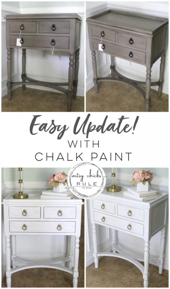 Simple Table Update With Chalk Paint artsychicksrule.com #updatewithchalkpaint #chalkpaintedfurniture #ascp #paintedfurniture #furnituremakeover