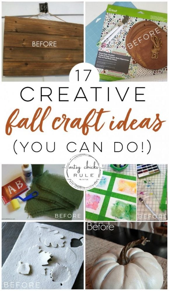 17 Super Fun & Creative FALL Craft Ideas --->> YOU CAN MAKE! artsychicksrule.com #fallcraftideas #falldecor #fallcrafts #diyfalldecor #easycraftideasforfall #fallhome 