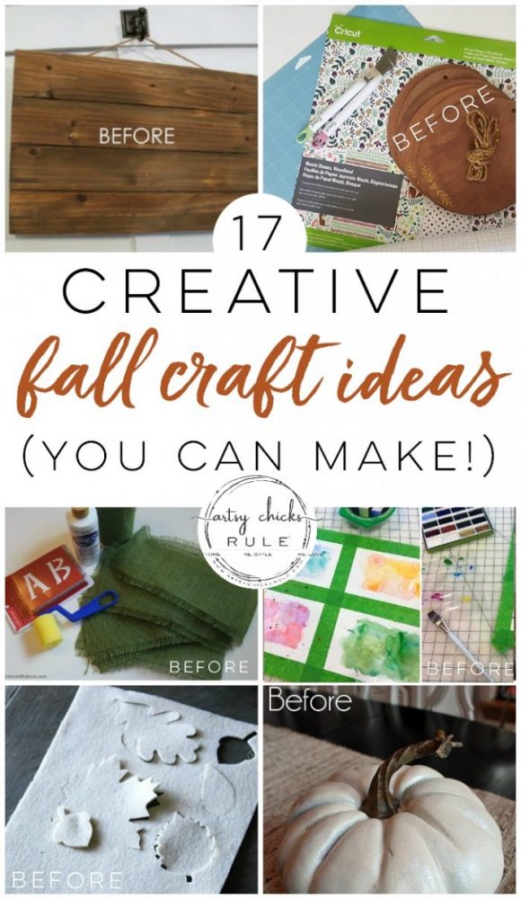 17 Super Fun & Creative FALL Craft Ideas --->> YOU CAN MAKE! artsychicksrule.com #fallcraftideas #falldecor #fallcrafts #diyfalldecor #easycraftideasforfall #fallhome 