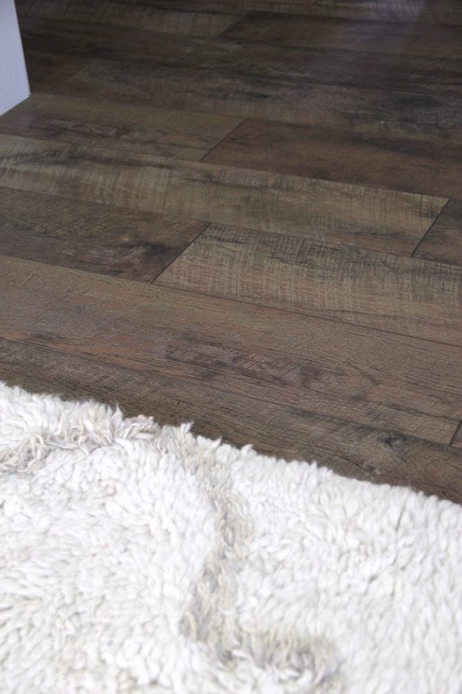 Gorgeous and AFFORDABLE Rustic Laminate Flooring artsychicksrule.com #rusticflooring #farmhouseflooring #farmhousestyle #coastalstyle #coastaldecor #coastalflooring #diyflooring #laminateflooring #fixerupperstyle