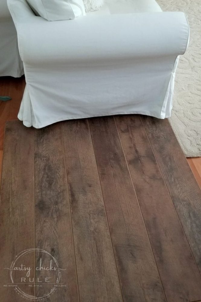 Gorgeous and AFFORDABLE Rustic Laminate Flooring artsychicksrule.com #rusticflooring #farmhouseflooring #farmhousestyle #coastalstyle #coastaldecor #coastalflooring #diyflooring #laminateflooring #fixerupperstyle