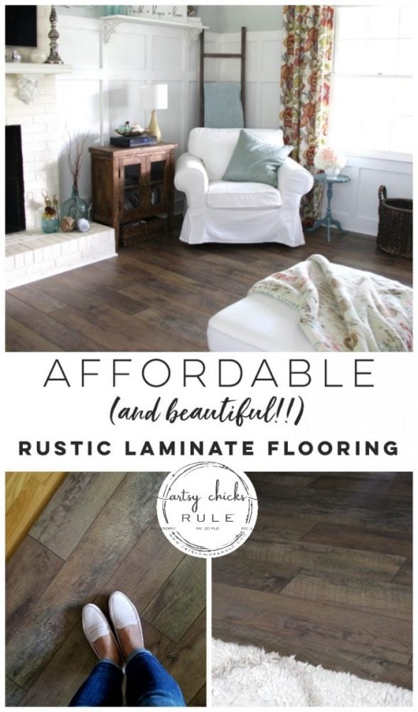 Gorgeous and AFFORDABLE Rustic Laminate Flooring artsychicksrule.com #ad #rusticflooring #farmhouseflooring #farmhousestyle #coastalstyle #coastaldecor #coastalflooring #diyflooring #laminateflooring #fixerupperstyle