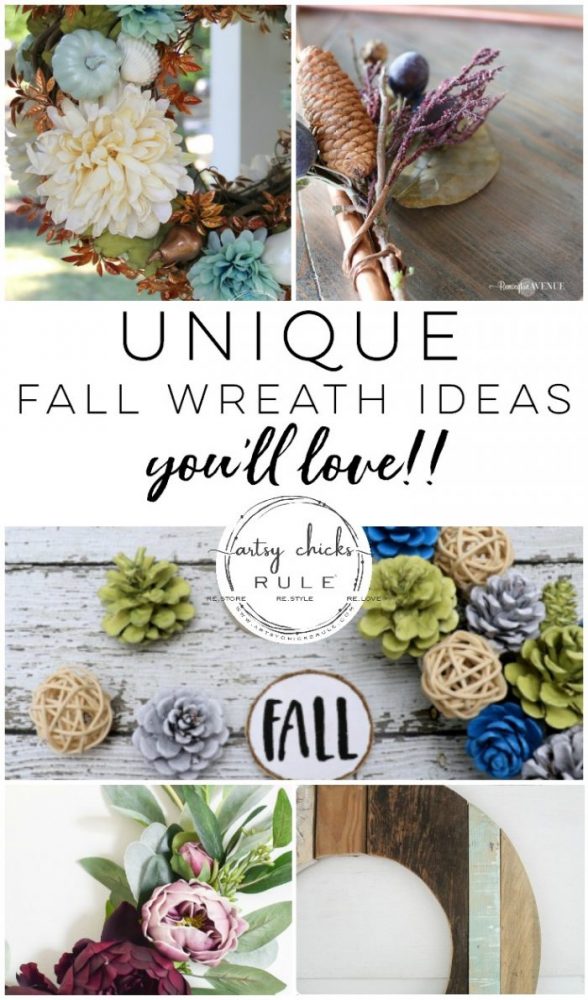 Unique Fall Wreath Ideas You Are Sure To Love! So many ideas and perfect for any fall home decor!