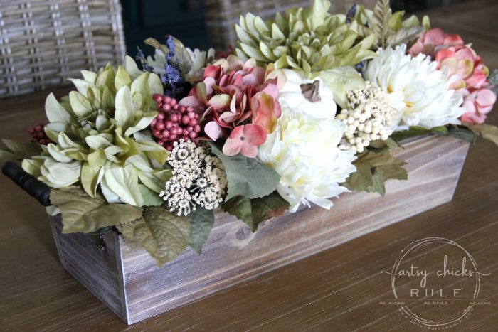 Floral and Pumpkin Fall Centerpiece (in less than 15 minutes!)